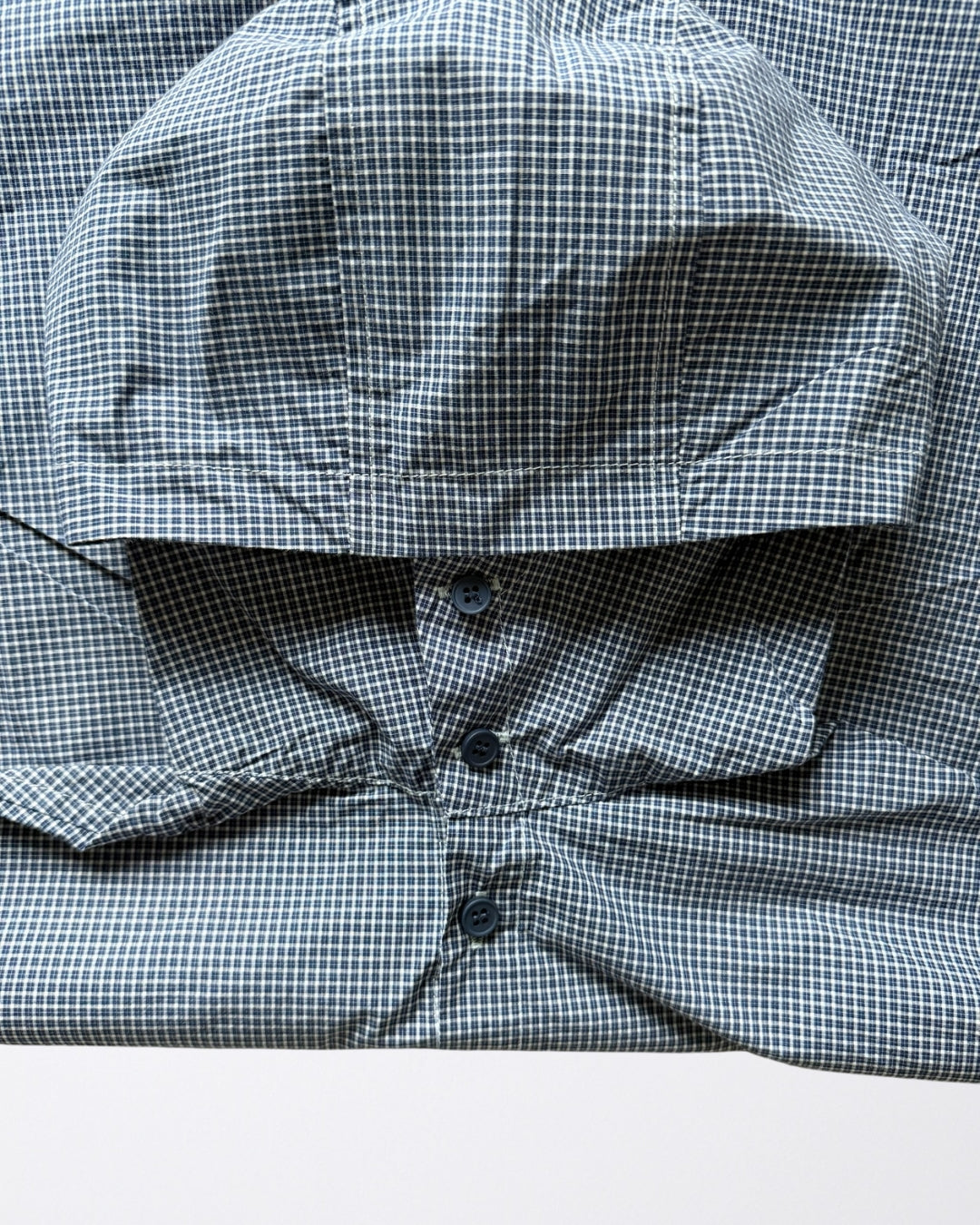 Hooded checked shirt