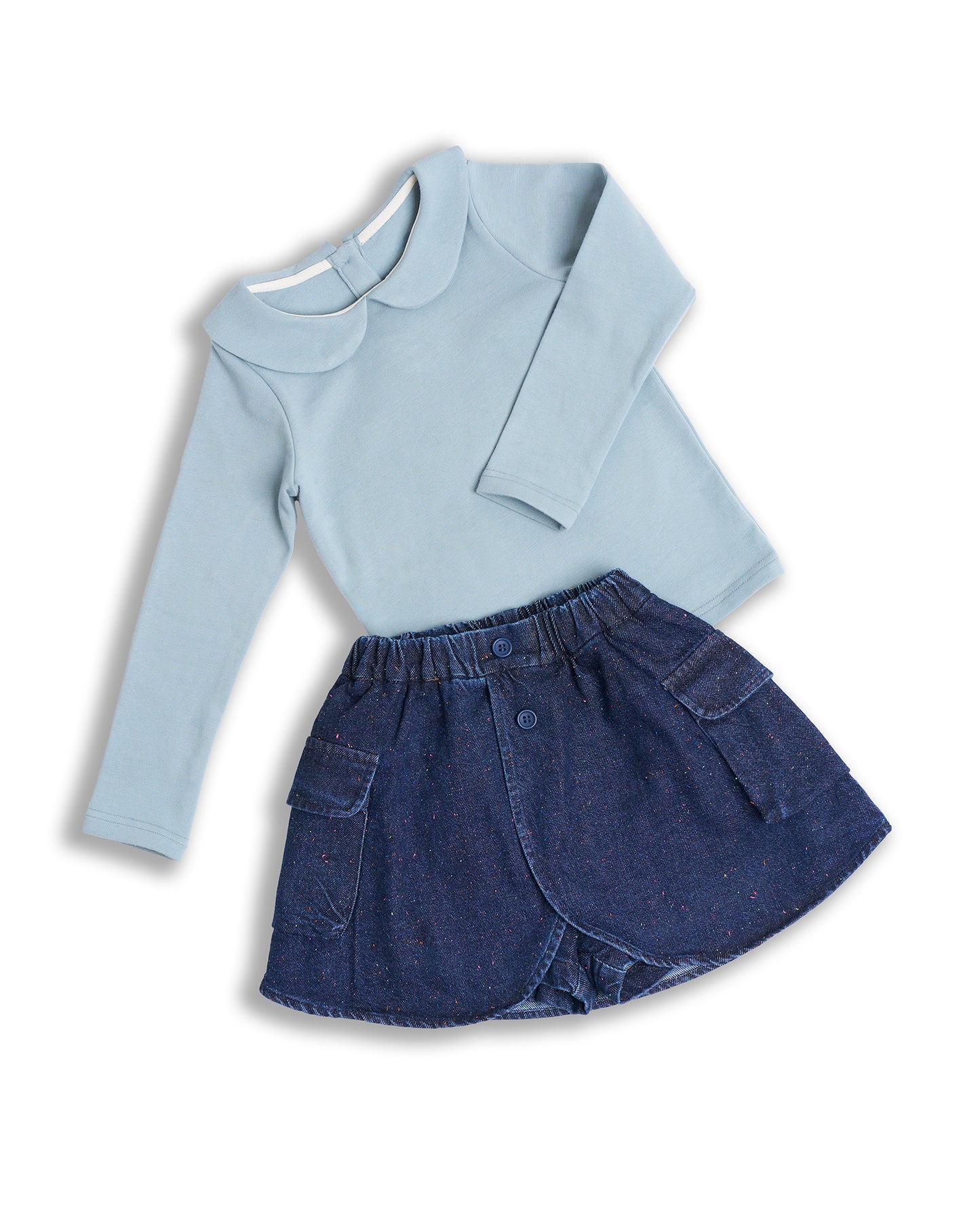 Petter Pan Collar Long Sleeves T-shirt