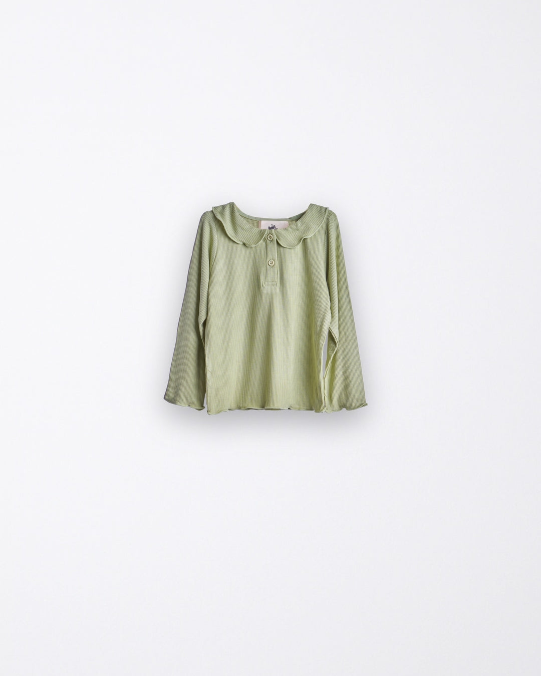 Ruffled collar T-shirt