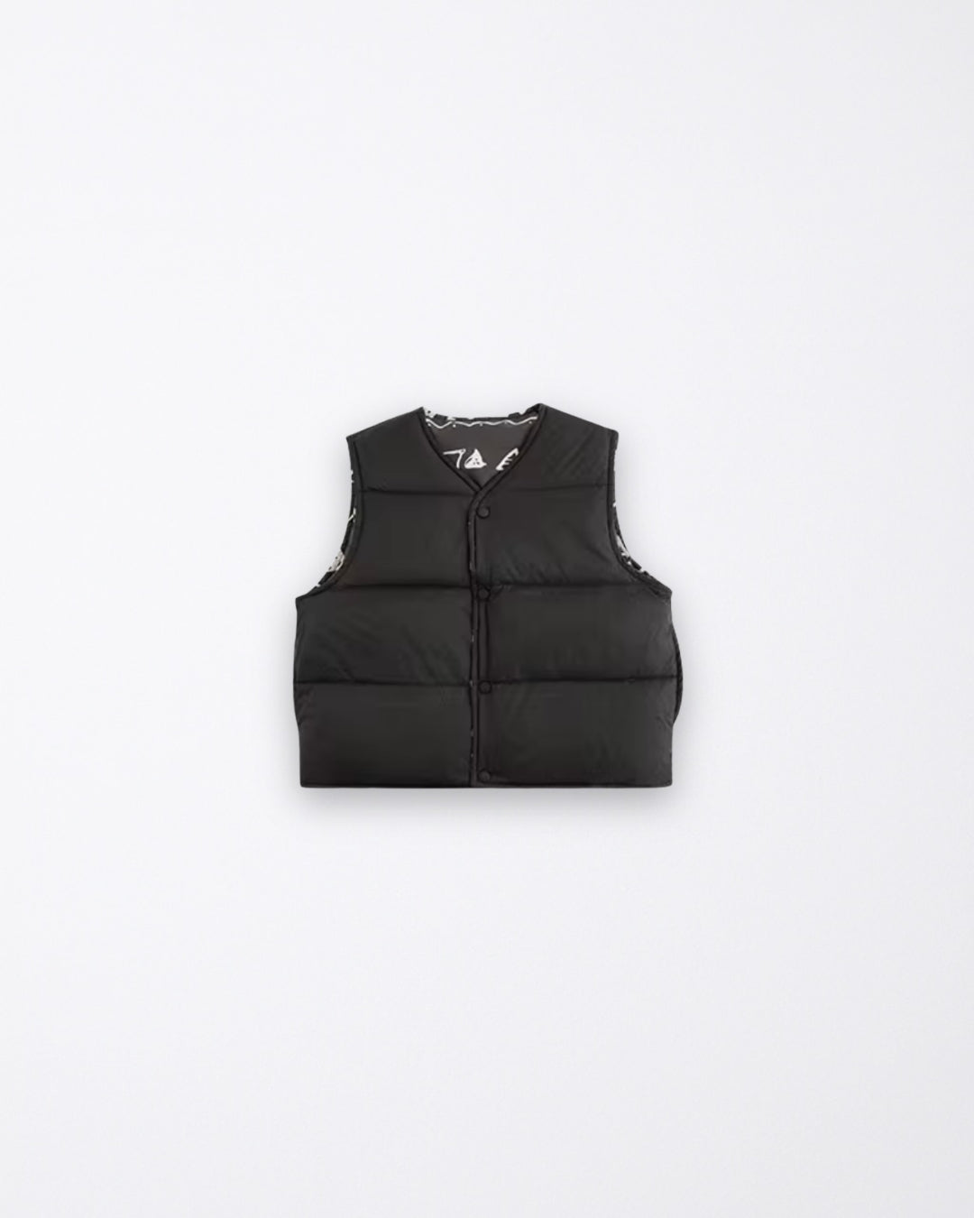 Black light puffer revisable vest