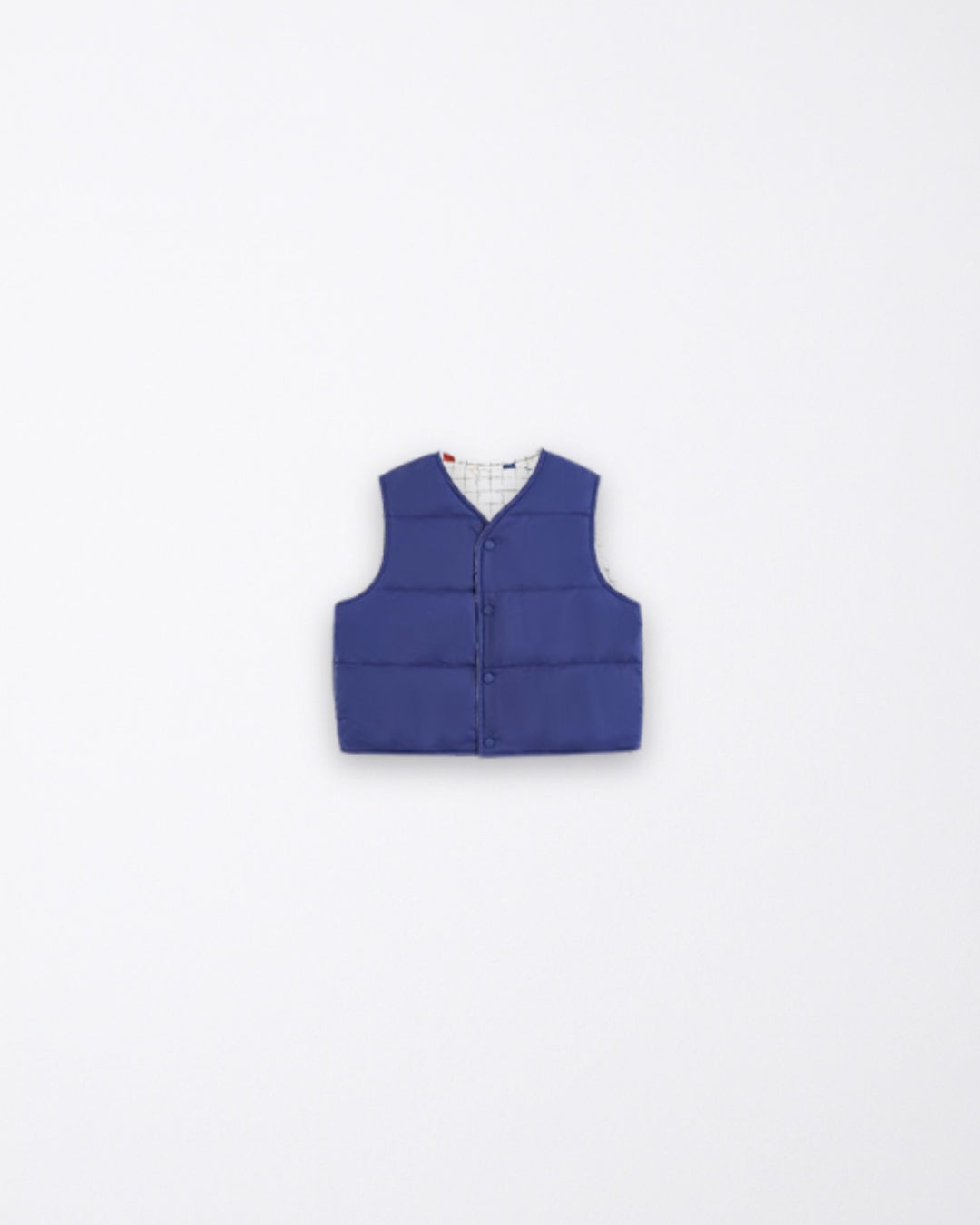 Blue light puffer revisable vest