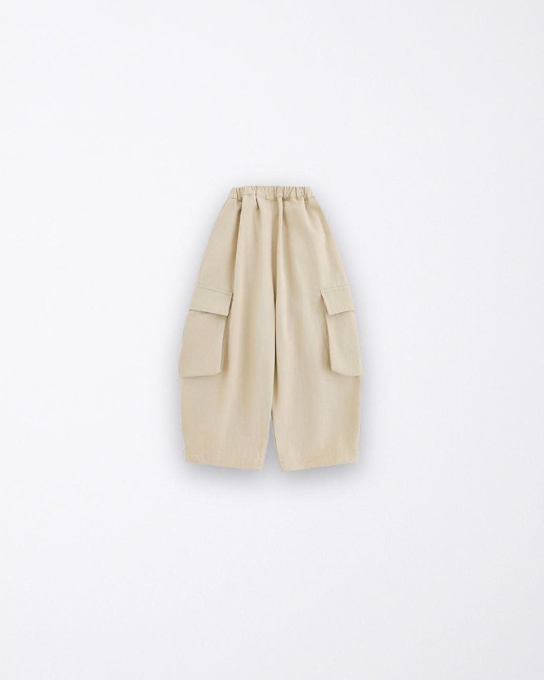 Offwhite work pants with elastic ankle cuffs