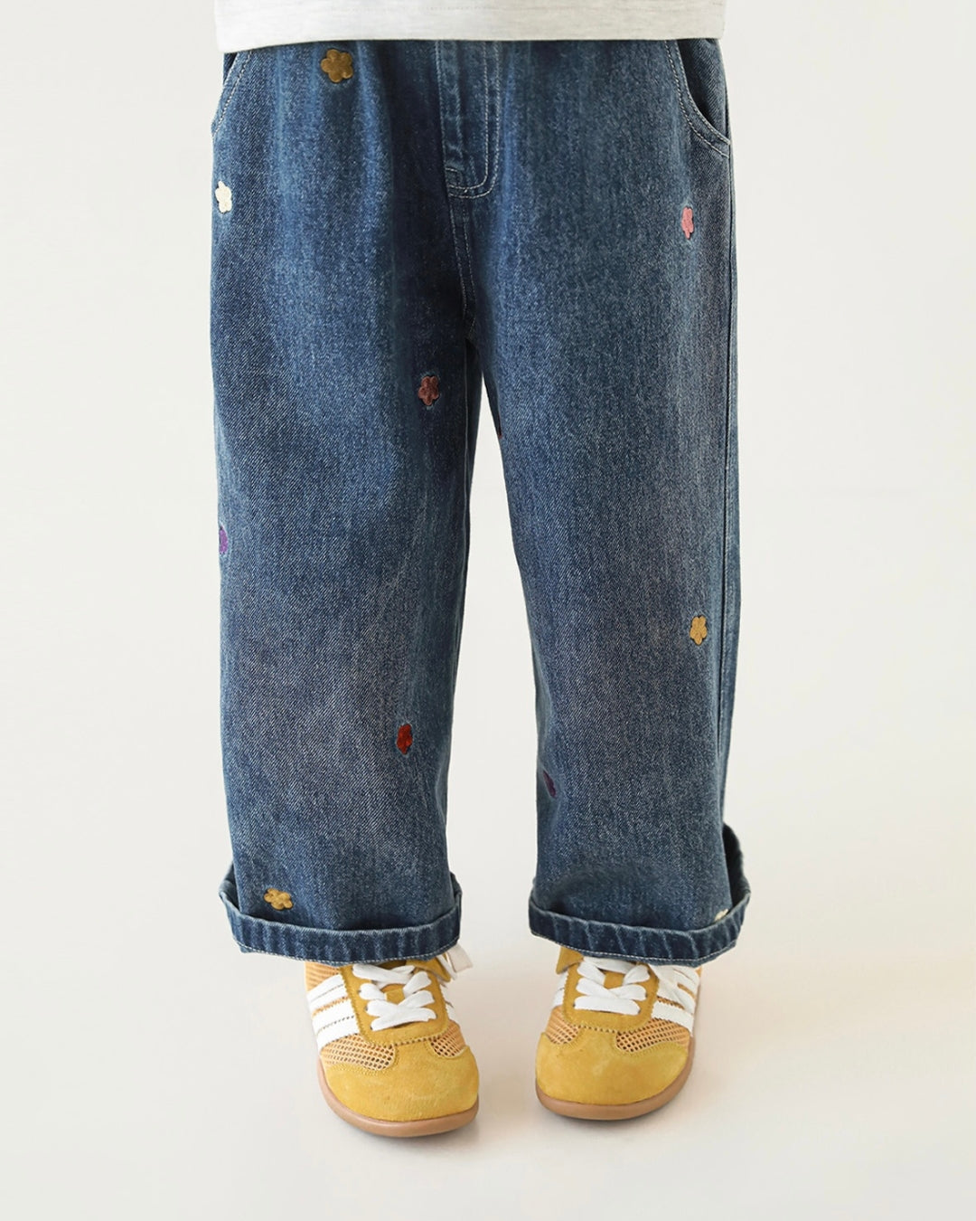 Floral jeans