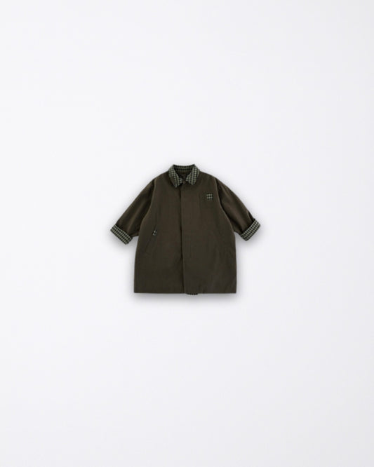 Dark green trench coat