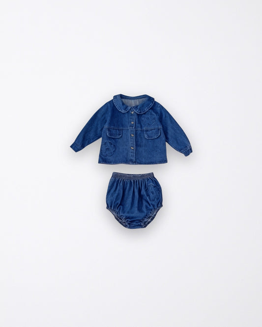 Denim romper set