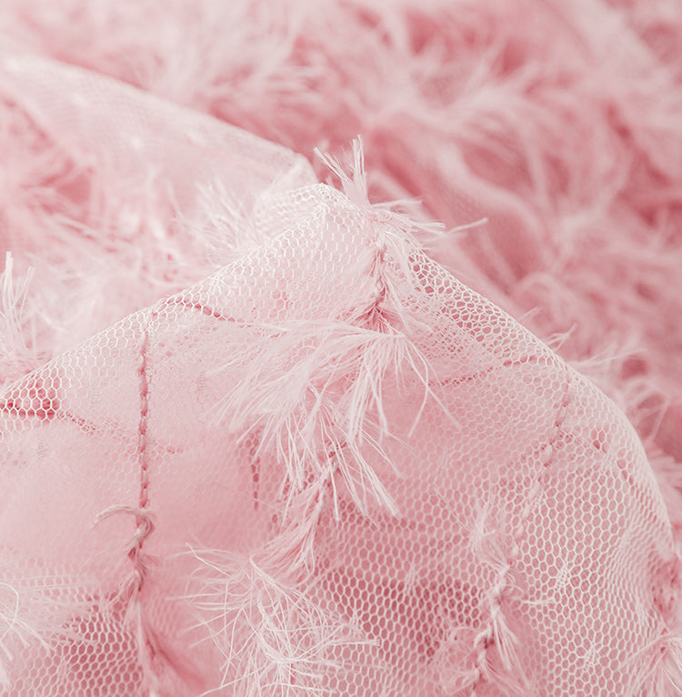 Pink feathers dress