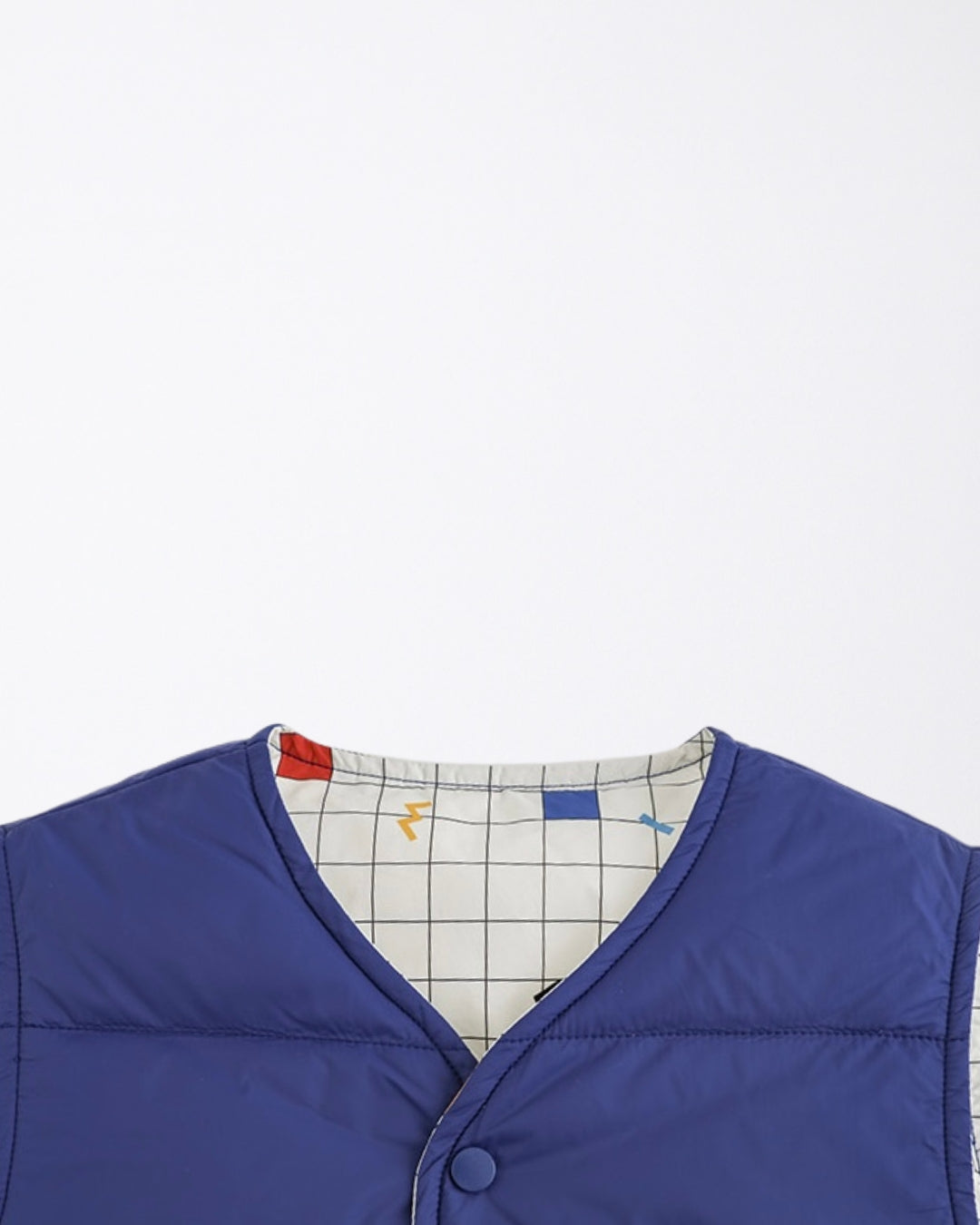 Blue light puffer revisable vest
