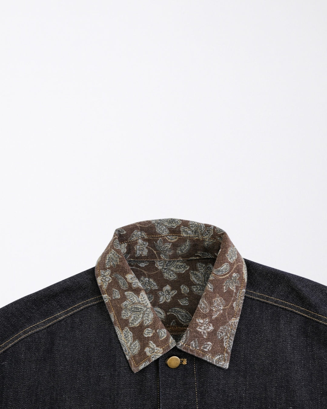 Brown floral denim set
