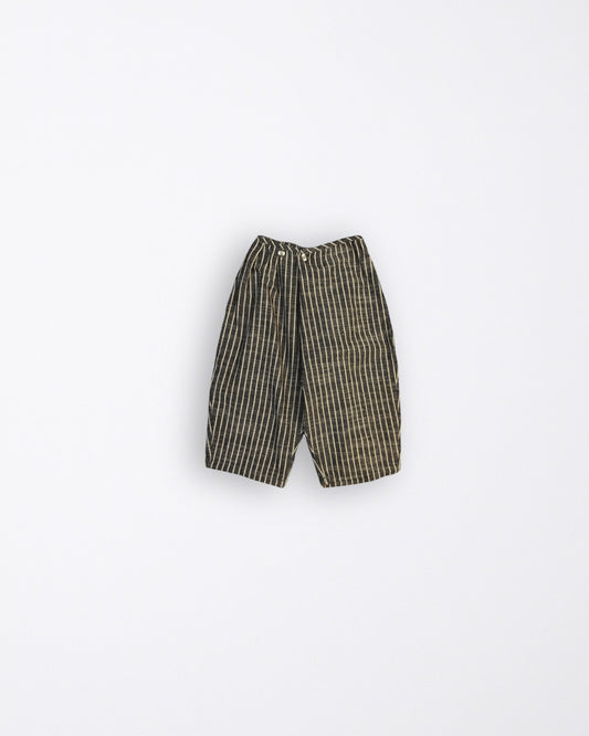 Wide stripped b&w pant