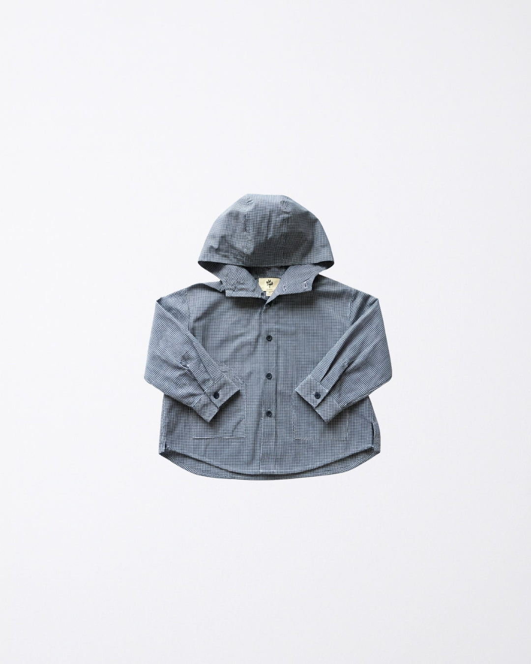 Hooded checked shirt