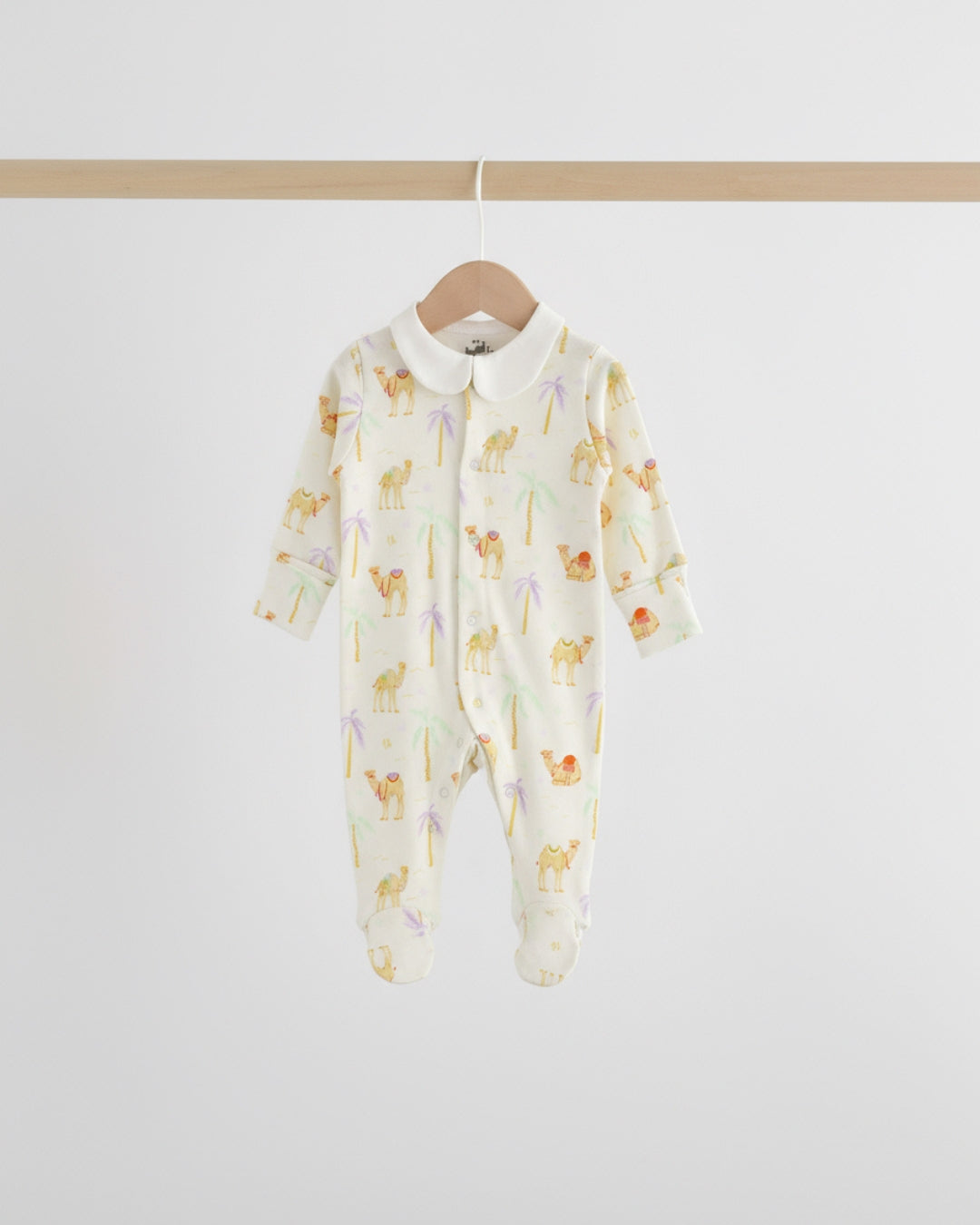 100% Organic cotton camel sleeping suits - set of 3