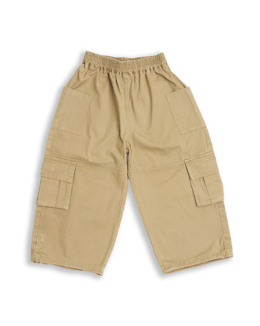 Loose Cargo Pants with Elastic Ankle Cuffs