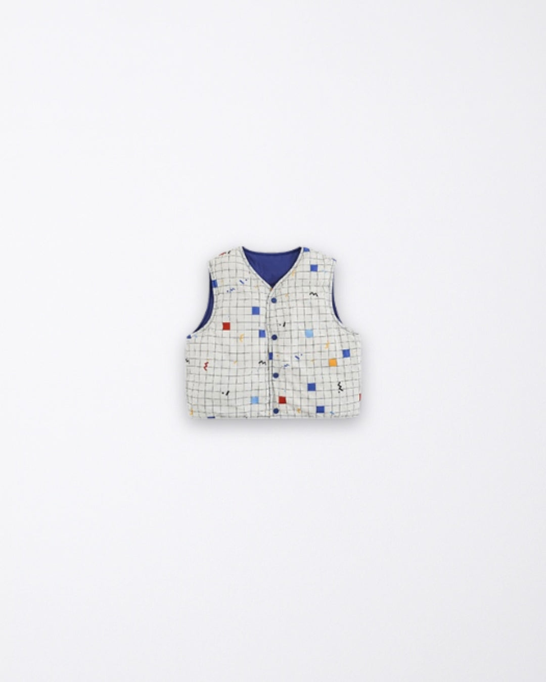 Blue light puffer revisable vest