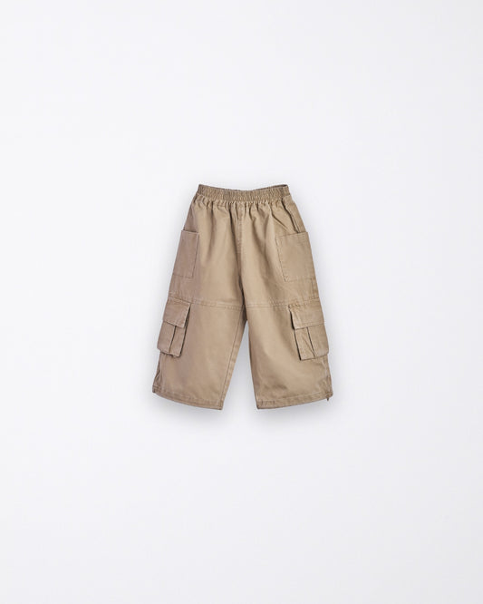 Loose Cargo Pants with Elastic Ankle Cuffs
