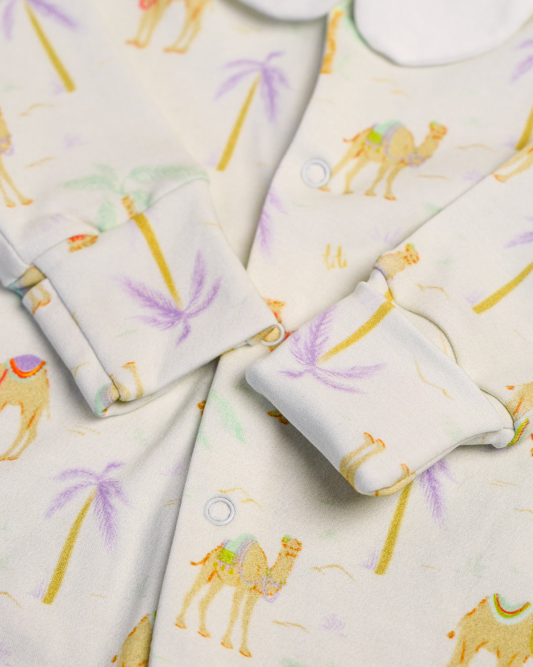 100% Organic cotton camel sleeping suits - set of 3