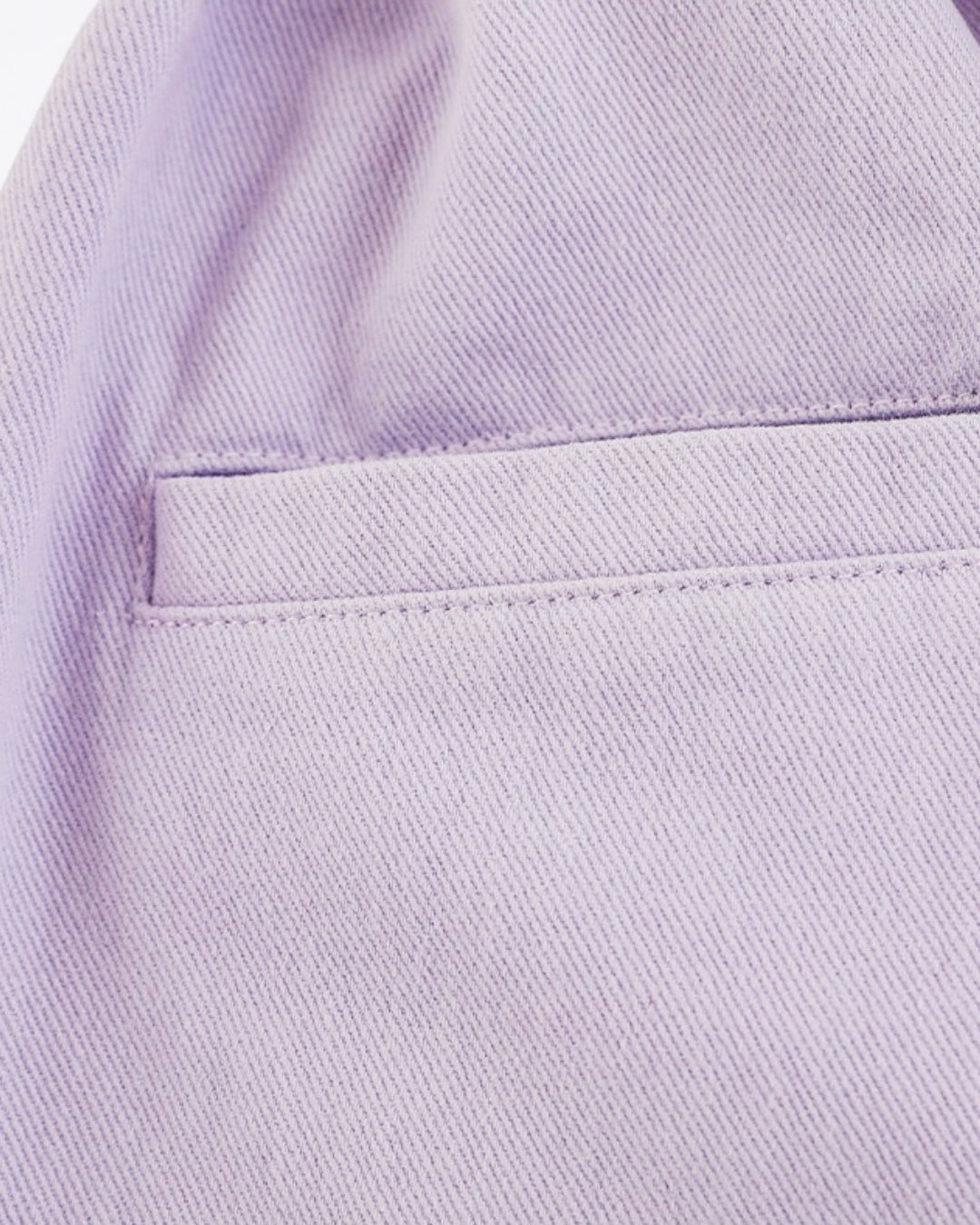 Purple denim pants