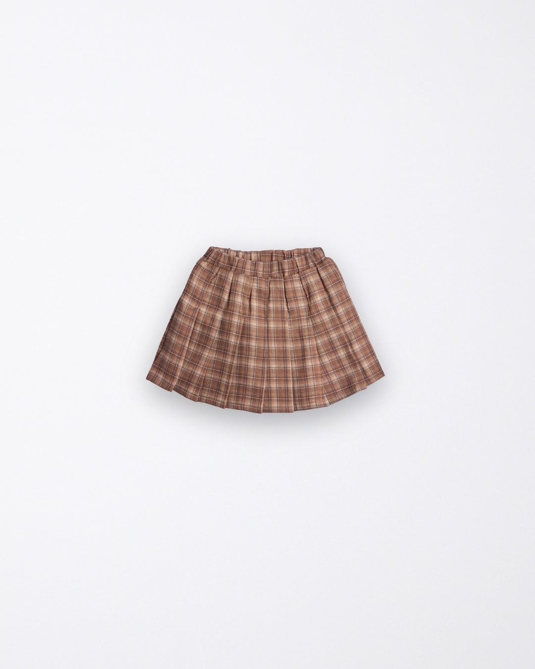 Check pleated skirt
