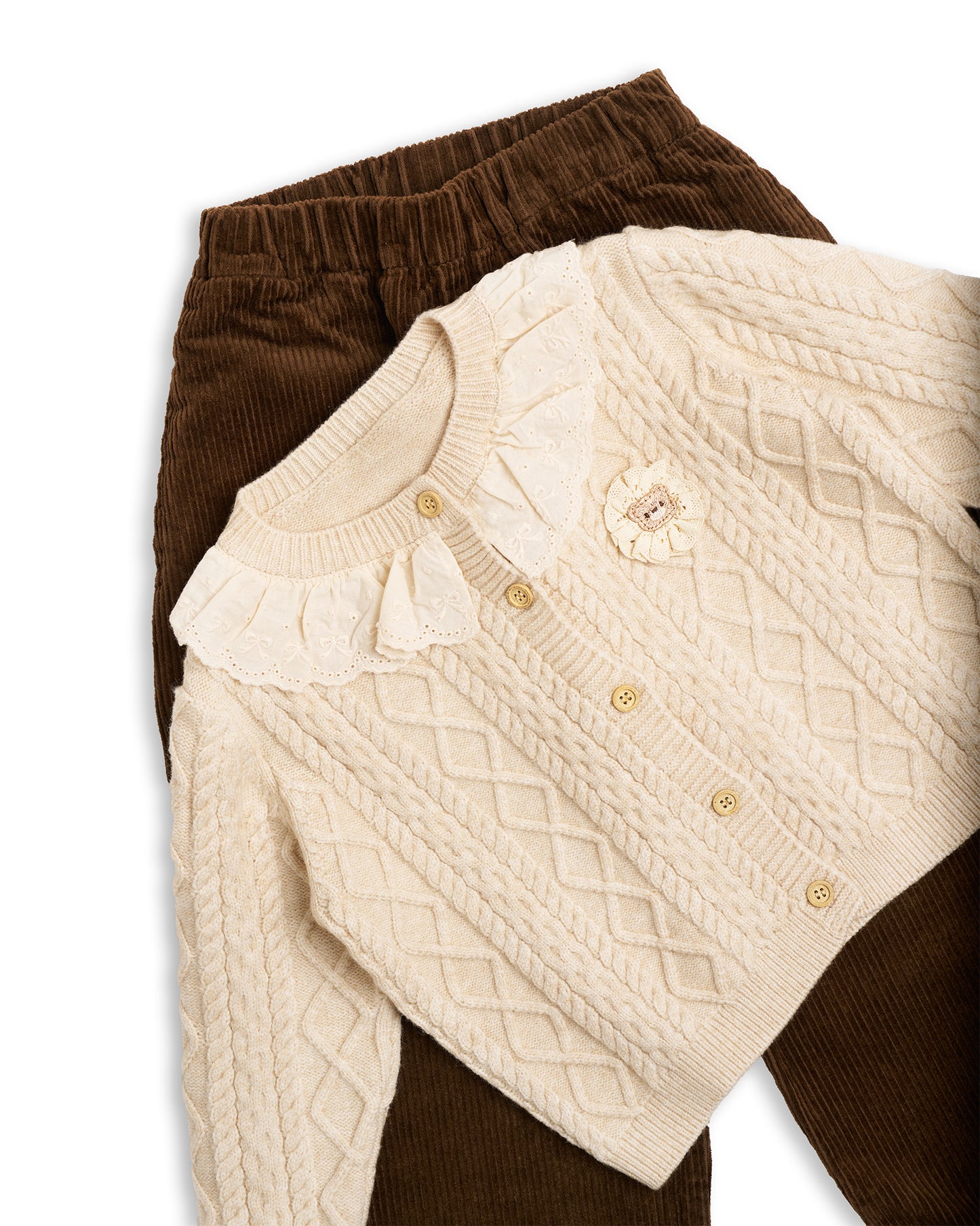 Ruffled Kinttef Cardigan