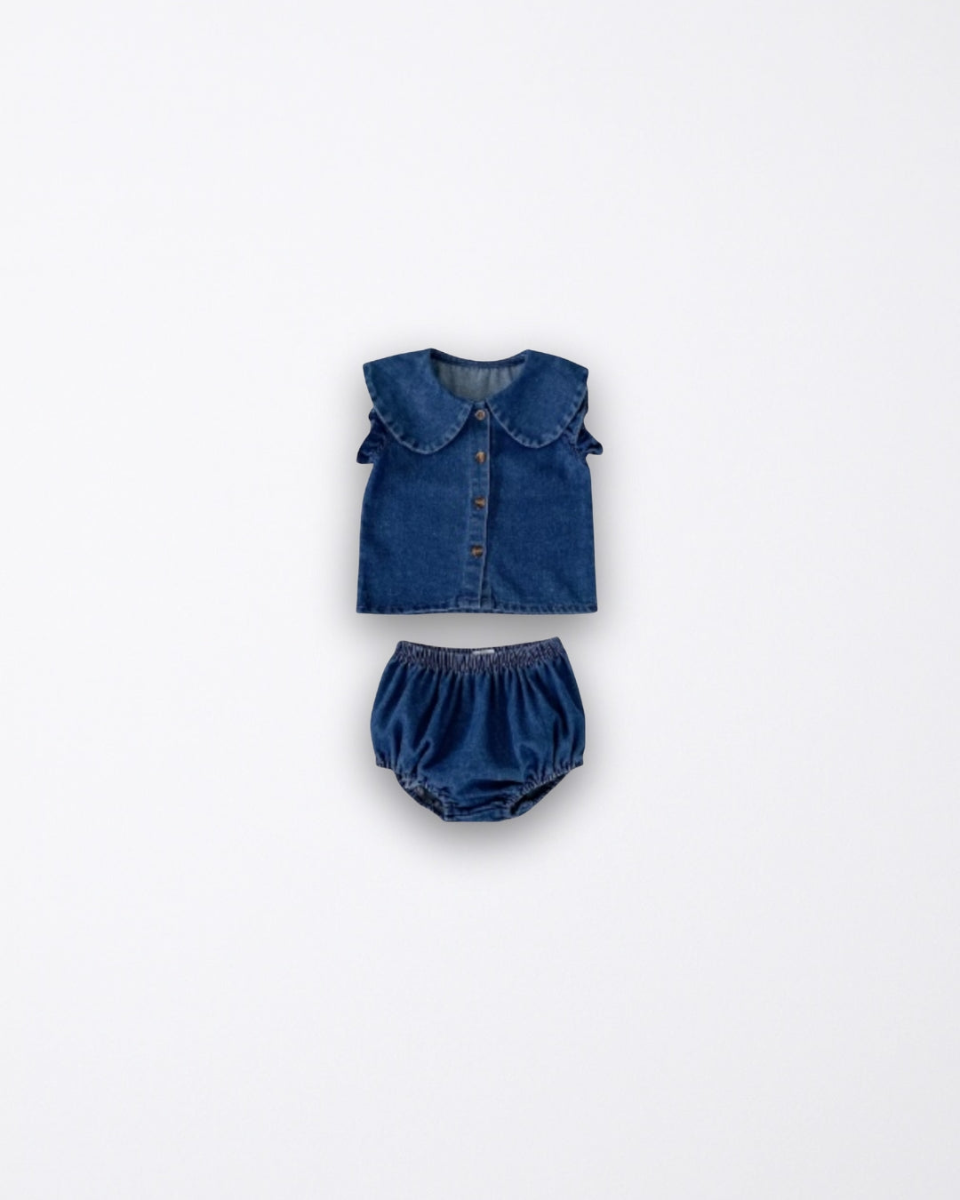 Denim sleeveless set