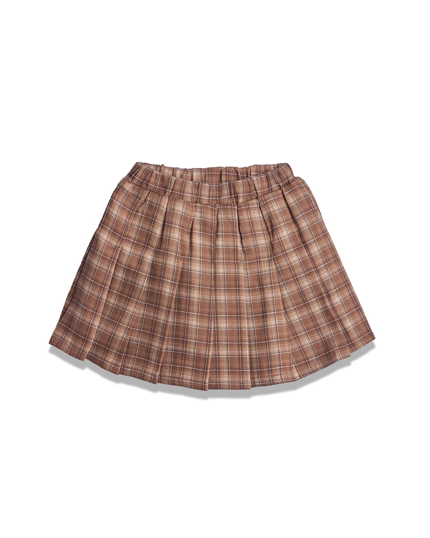 Check pleated skirt